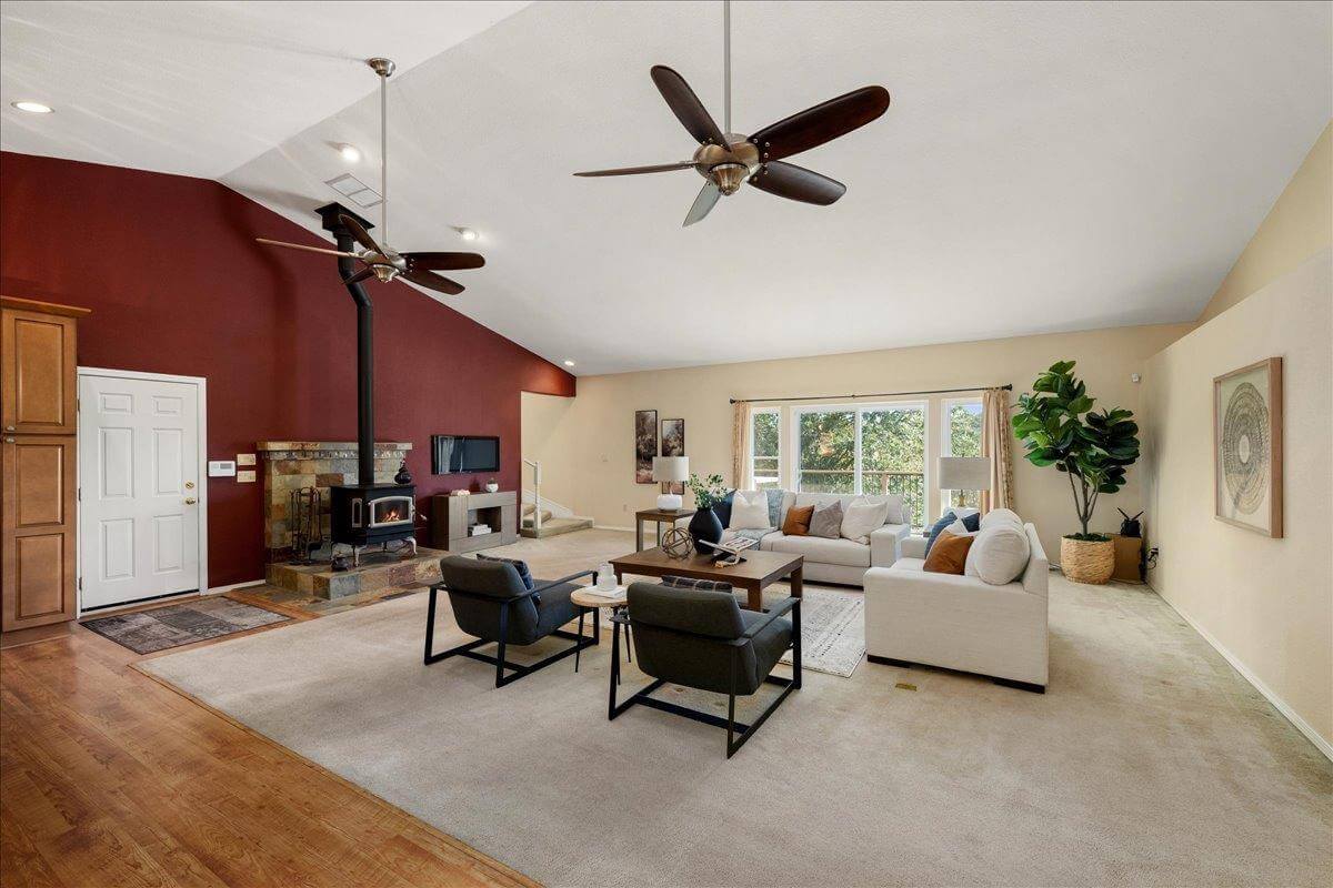 Nestled on 9.3 acres, this 3 bed, 3 bath estate offers 3,672 sq ft of living space with gorgeous views, a built-in pool, owned solar, koi pond, hidden guest quarters, & lush landscaping! Through the front door you're immediately captivated by the grand living space and stunning views of the rolling hills beyond. The updated kitchen shines with granite countertops and a showstopping custom center island, ideal for entertaining. The dramatic light filled primary suite offers deck access, a laundry room, office, and flex space. While the ensuite bath features a sunken tub perfectly positioned to enjoy serene views, as well as a walk in closet for ample storage. Enjoy outdoor living from the back deck with built in BBQperfect for unwinding with a sunset glass of local wine. Or enjoy your morning coffee surrounded by butterflies and hummingbirds on the tranquil front deck. Energy efficient features include owned solar, dual-zone HVAC, automatic whole house generator, a high-producing well, and 1 acre-foot of PCWA ditch water. The property also includes a 1,100 sq ft non-conforming 3bed, 1bath apartment/ finished basement with private entrance ideal for guests, multi-gen living, or potential rental income. A rare retreat offering privacy, comfort, and incredible potential!