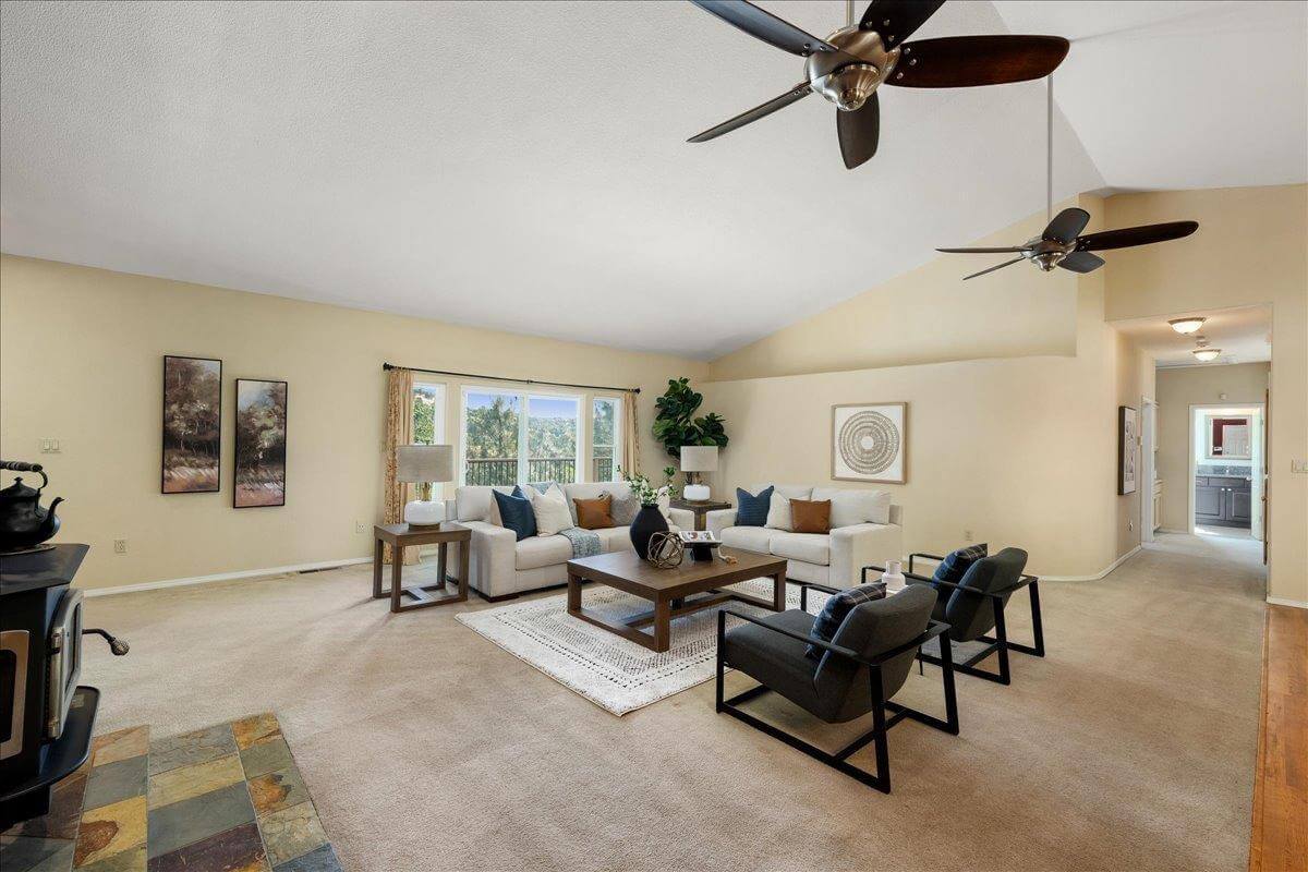 Nestled on 9.3 acres, this 3 bed, 3 bath estate offers 3,672 sq ft of living space with gorgeous views, a built-in pool, owned solar, koi pond, hidden guest quarters, & lush landscaping! Through the front door you're immediately captivated by the grand living space and stunning views of the rolling hills beyond. The updated kitchen shines with granite countertops and a showstopping custom center island, ideal for entertaining. The dramatic light filled primary suite offers deck access, a laundry room, office, and flex space. While the ensuite bath features a sunken tub perfectly positioned to enjoy serene views, as well as a walk in closet for ample storage. Enjoy outdoor living from the back deck with built in BBQperfect for unwinding with a sunset glass of local wine. Or enjoy your morning coffee surrounded by butterflies and hummingbirds on the tranquil front deck. Energy efficient features include owned solar, dual-zone HVAC, automatic whole house generator, a high-producing well, and 1 acre-foot of PCWA ditch water. The property also includes a 1,100 sq ft non-conforming 3bed, 1bath apartment/ finished basement with private entrance ideal for guests, multi-gen living, or potential rental income. A rare retreat offering privacy, comfort, and incredible potential!